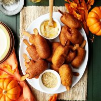 Spicy Pumpkin Mini Corn Dogs