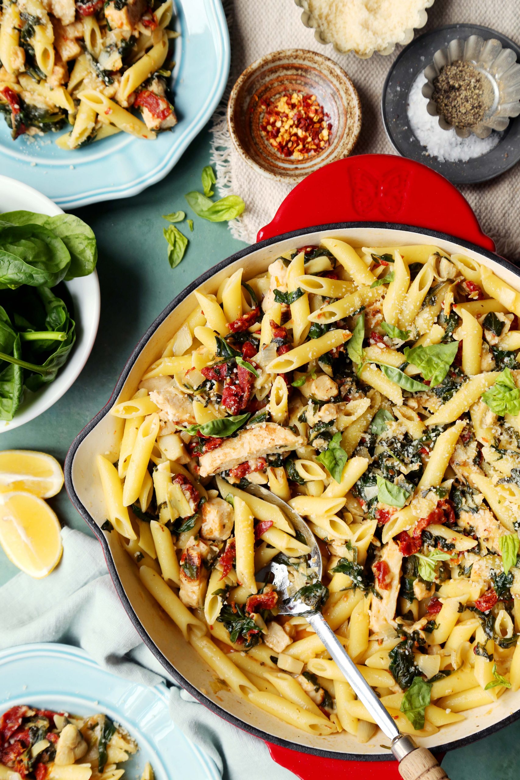 Spinach and Artichoke Pantry Pasta