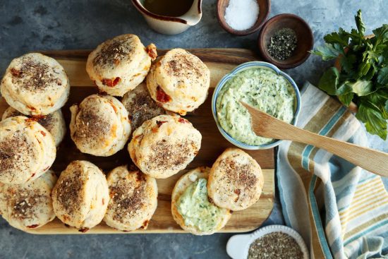 Sun-Dried Tomato, Feta and Za'atar Biscuits