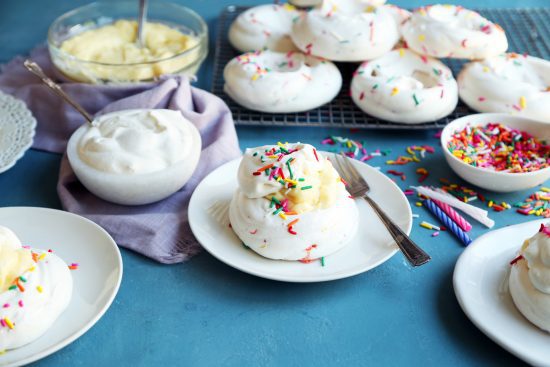 Mini Birthday Cake Pavlovas