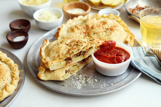 Potato and Sausage Calzones