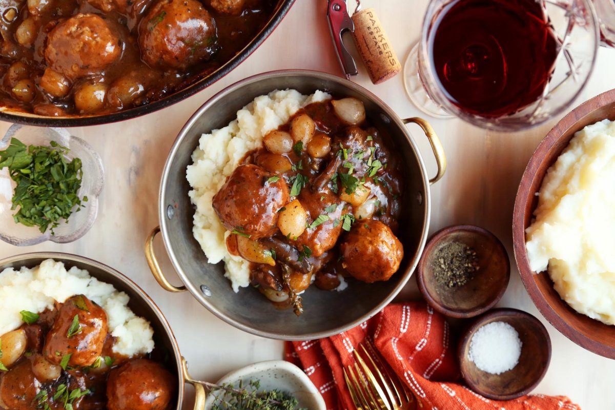 Coq Au Vin Meatballs