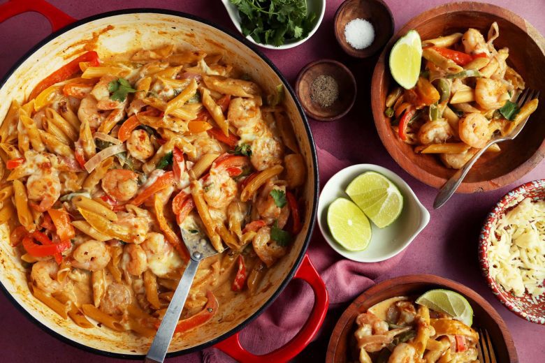 One-Pot Shrimp Fajita Pasta