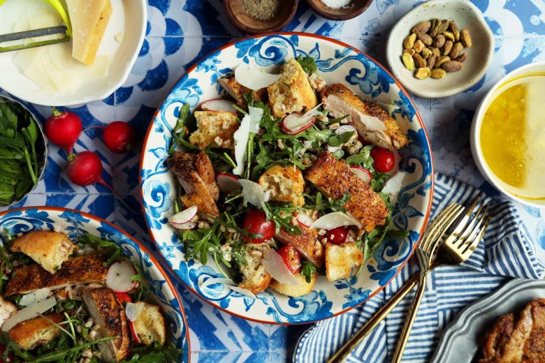 Chicken, Farro and Arugula Salad