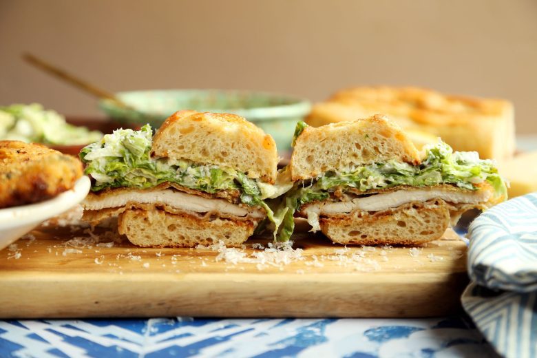 Chicken Caesar Salad Sandwiches