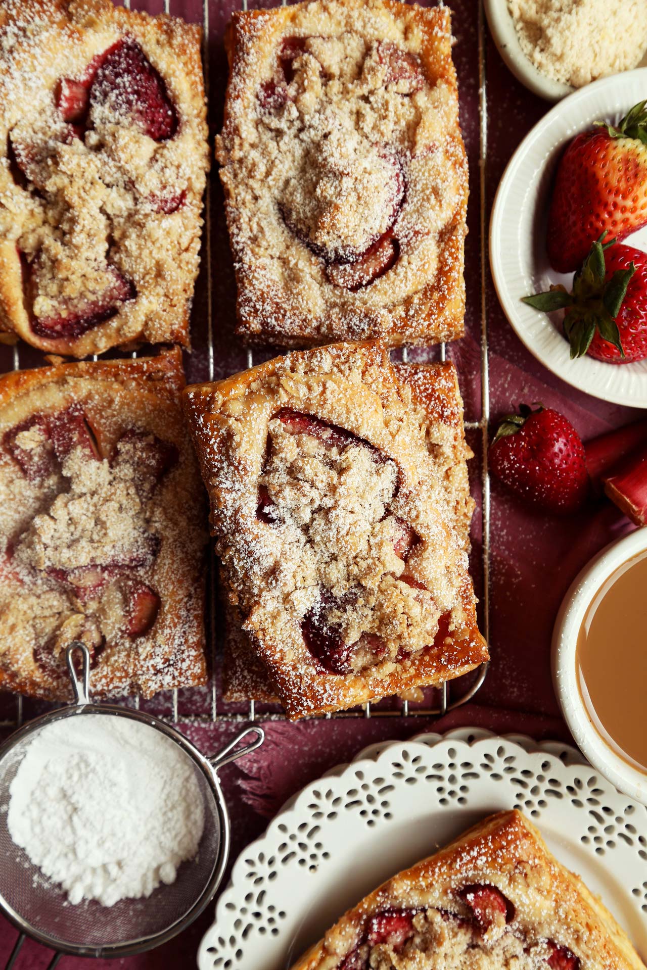 Strawberry Rhubarb Cheese Danish