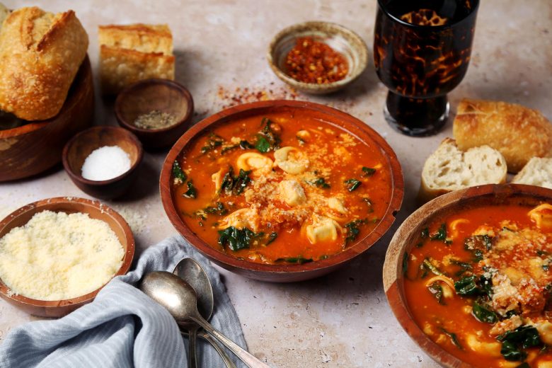 Sausage and Kale Tortellini Soup