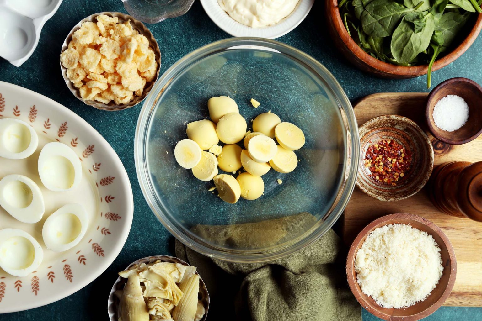 Spinach Artichoke Deviled Eggs - Jonathan Melendez