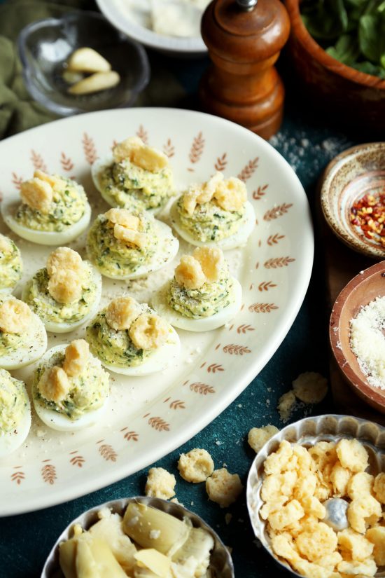 Spinach Artichoke Deviled Eggs - Jonathan Melendez