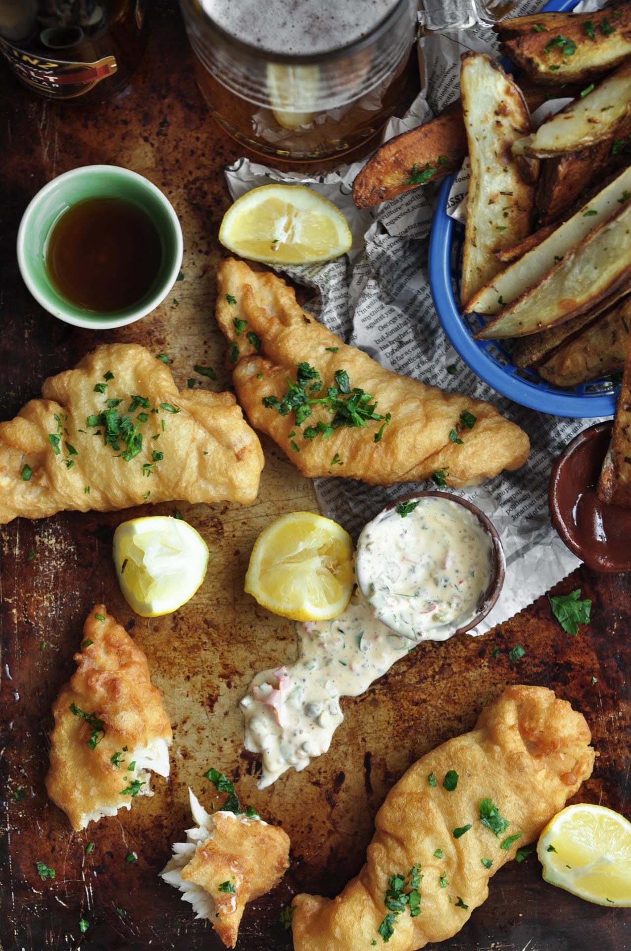 Beer Battered Fish and Chips w/ Spicy Remoulade - Jonathan Melendez